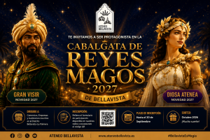 La Cabalgata de Reyes Magos de Bellavista 2027 estrena dos nuevas figuras: Gran Visir y Diosa Atenea